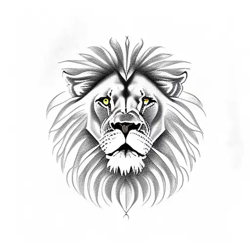 Lion Face On Inner Bicep