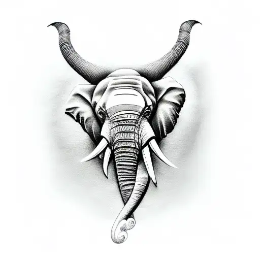 Elephant Head Trunk Up Ornaments