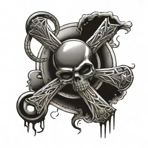 Design A Tattoo With Ankh Symbol With Sun And Moon Face