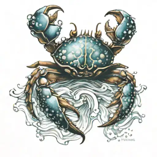 Crab And Water Waves