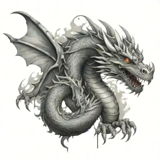 Dragon Graffiti Style Mural