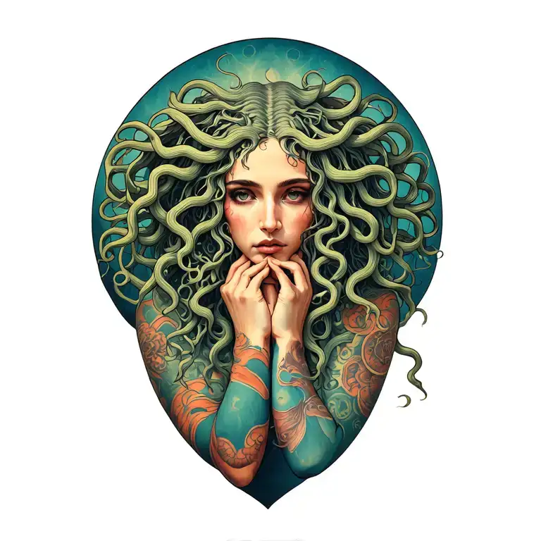 Medusa Holding The Head