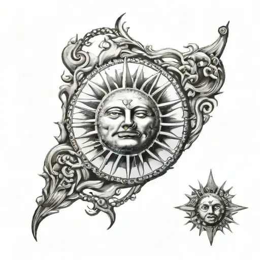 Sun Armband Tattoo For Men