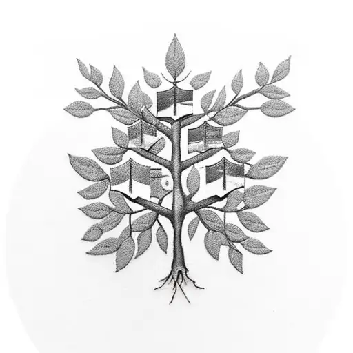 Tree With Army Badges