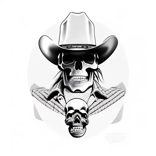 Old West Cowboy Skull