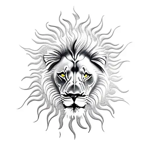 Lion Facing Sun