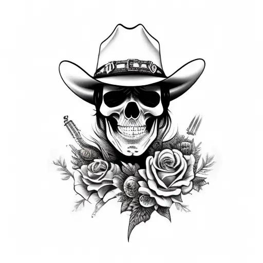 Old West Cowboy Skull