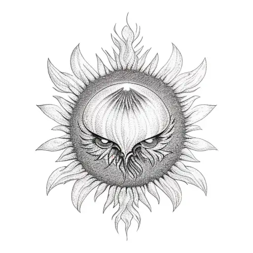 Phoenix Burning On Top Of The Sun