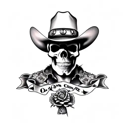 Old West Cowboy Skull