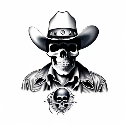 Old West Cowboy Skull