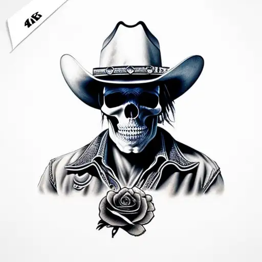 Old West Cowboy Skull