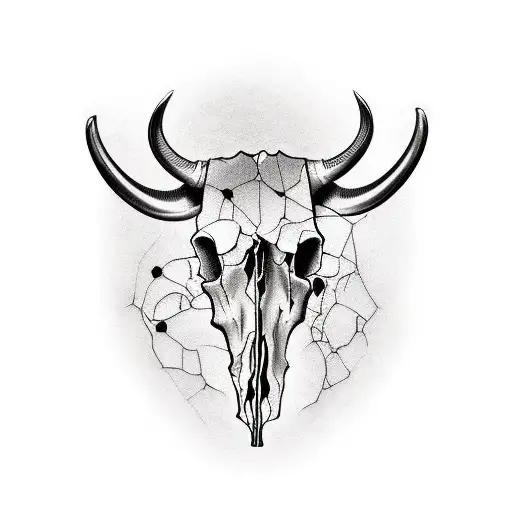 Old West Cow Skull 3D