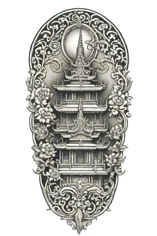 Thai Scroll Border