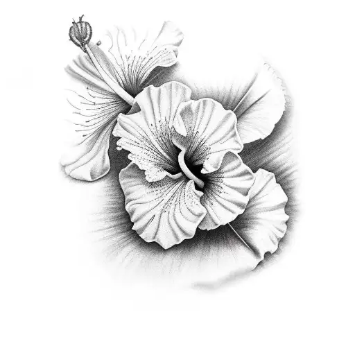 Hibiscus Sleeve Water Drops