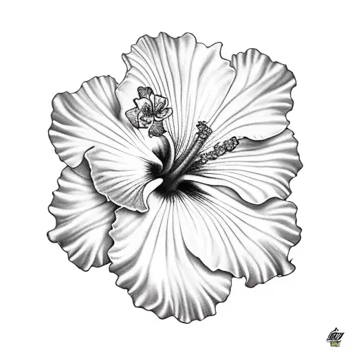 Hibiscus Jungle Water Drops Floral Sleeve