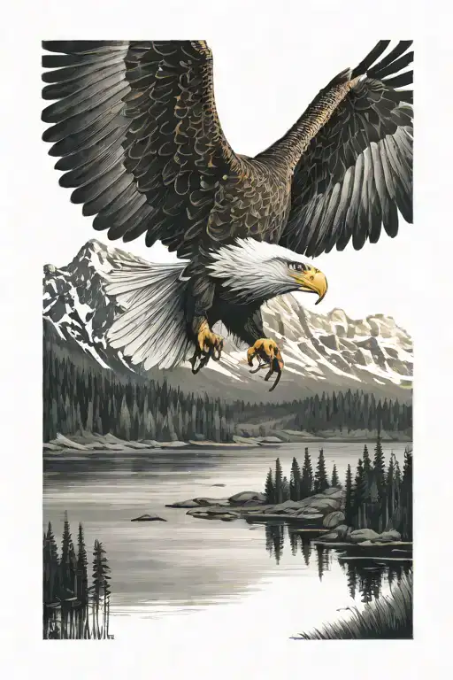 Eagle And Lake