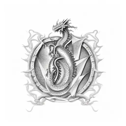 Metal Dragon With A 2000 Chain