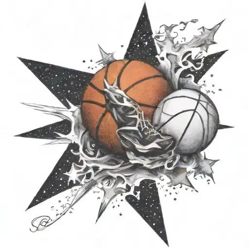 Bible Verse And Basketball Player Shooting Star Passing