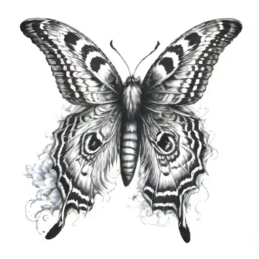 A Butterfly With Wings Forming An Owl