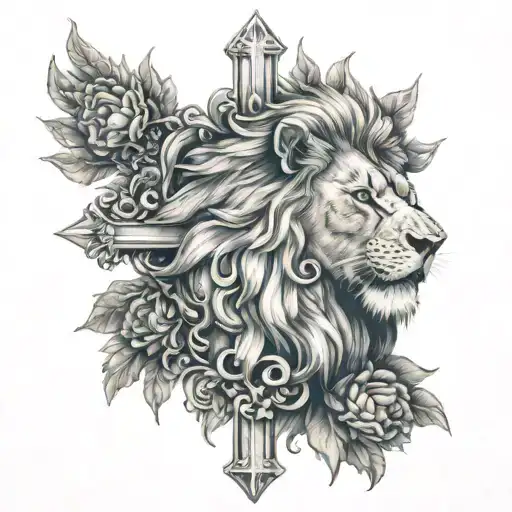 Cross And Lion