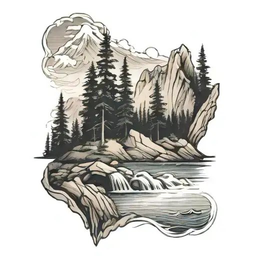 West Coast Mountain Scene