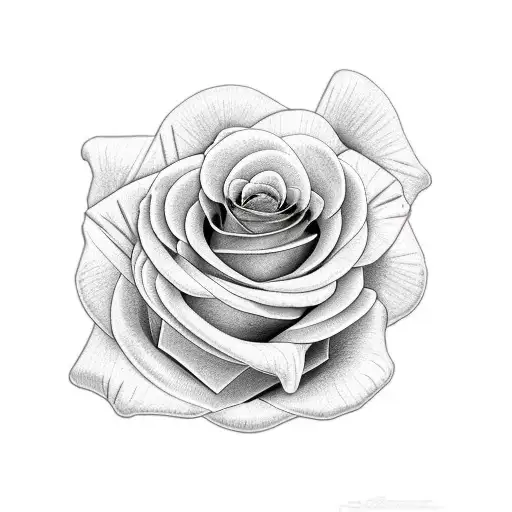 Black Shaded Rose With Breast Cancer Ribbon