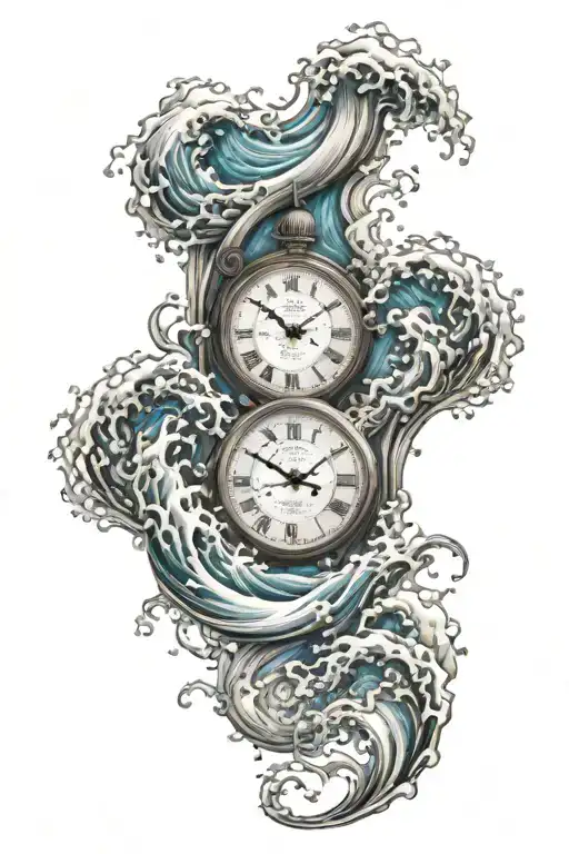 Clock Ocean Waves
