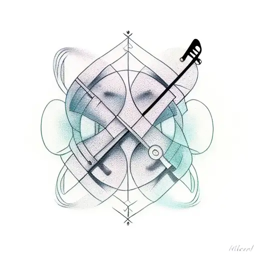 Guitar Fretboard Intertwined With Lines Of Code