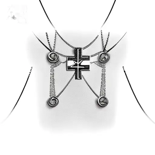 A Hand Holding The Cross Necklace