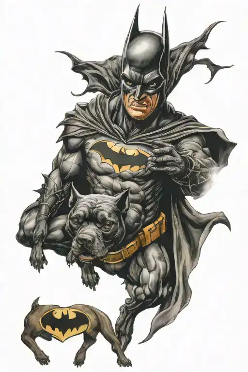 Batman Fight Pitbull Dog