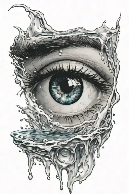 Eyes Surrounded Water