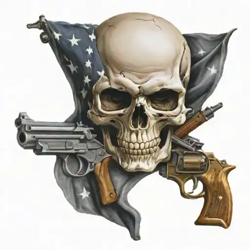 Skull Representing The Second Amendment