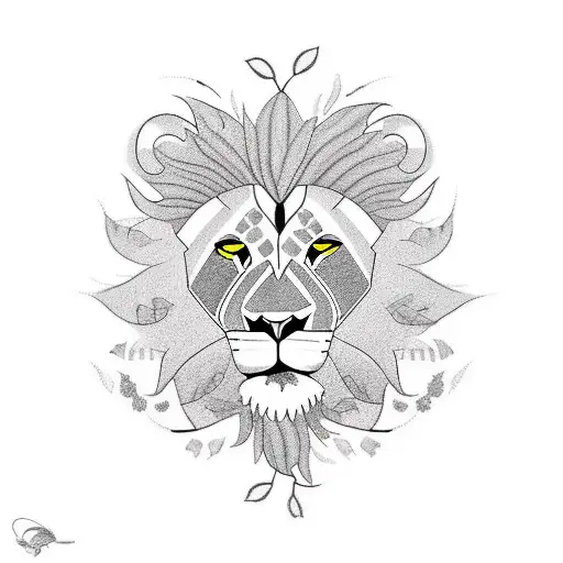 Meadow With A Lion And A Frog And A Pigeon