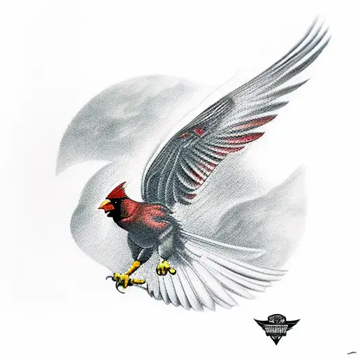 A Cardinal And An Eagle Engaged In A Friendly Martial Arts Battle