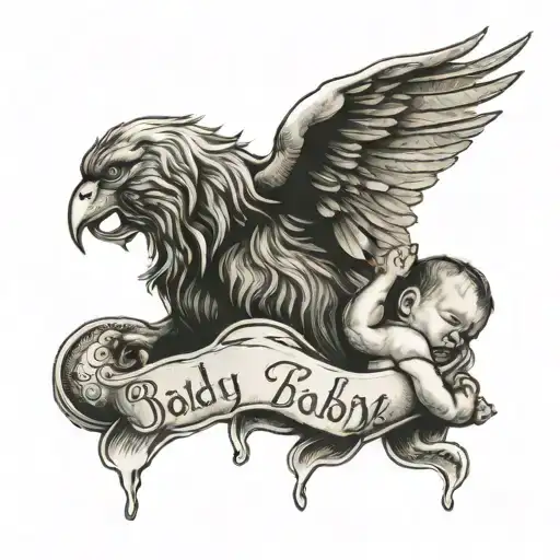 Holding Baby Old English Font