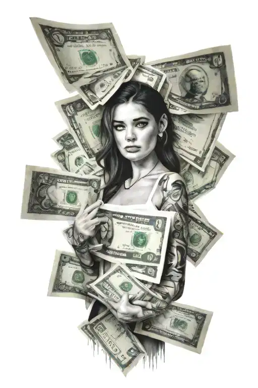 Woman Holding Money Notes