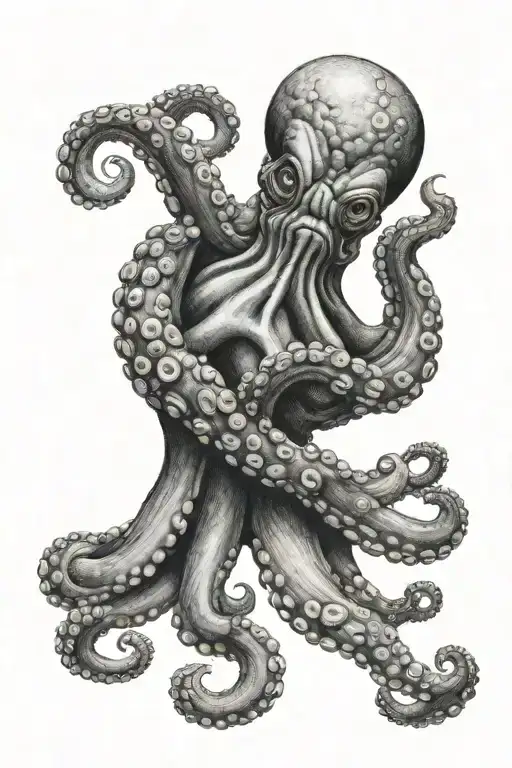 Octopus Wearing Boxing Gloves Ready To Fight Scene