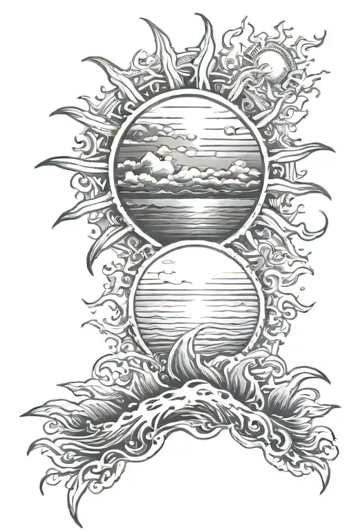 Sun Above Ocean View