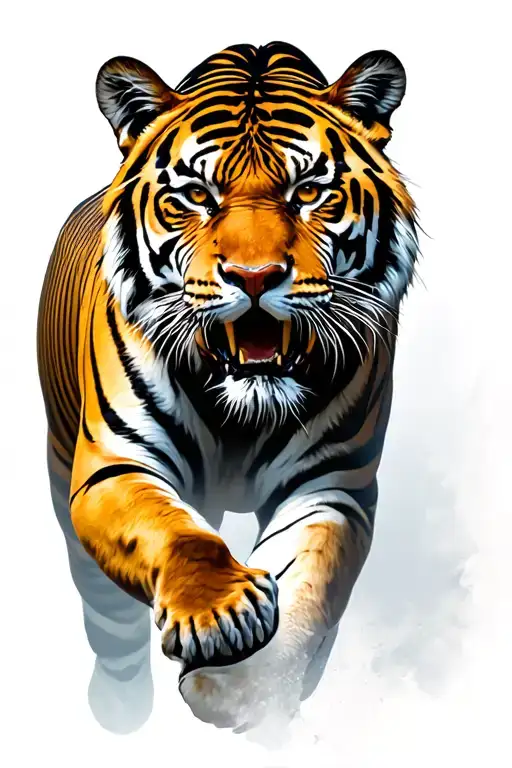 Muscular Tiger Walking