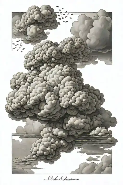 Reaslistic Cloud With The Saying He Who Falters Losses His Ambtions To His Thoughts