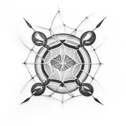 Black Widow With Single Web That Looks Like A Strand Of Dna