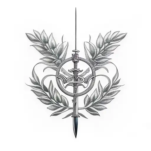 Laurel Wreath On A Sword