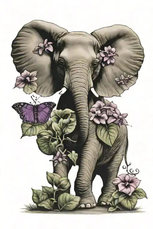 Elephant And African Violets