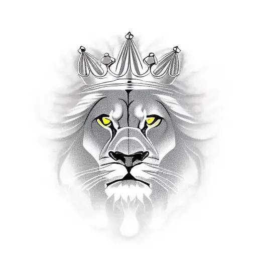 Roaring Lion Wearing Crown