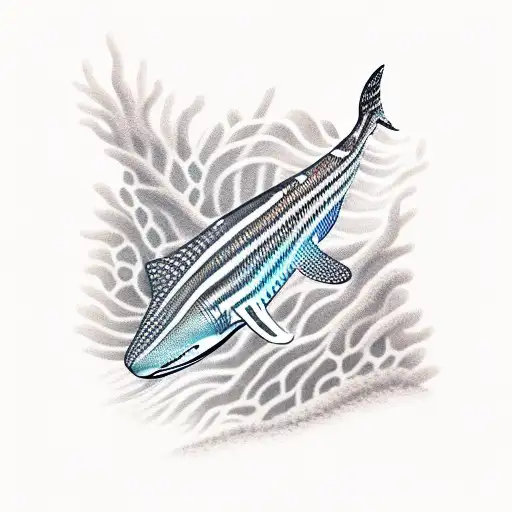 Zebra Shark Swimming Over A Reef