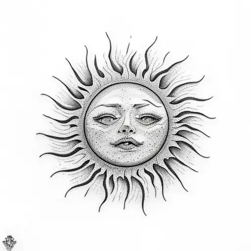 Sun Reflecting On Water With Waves