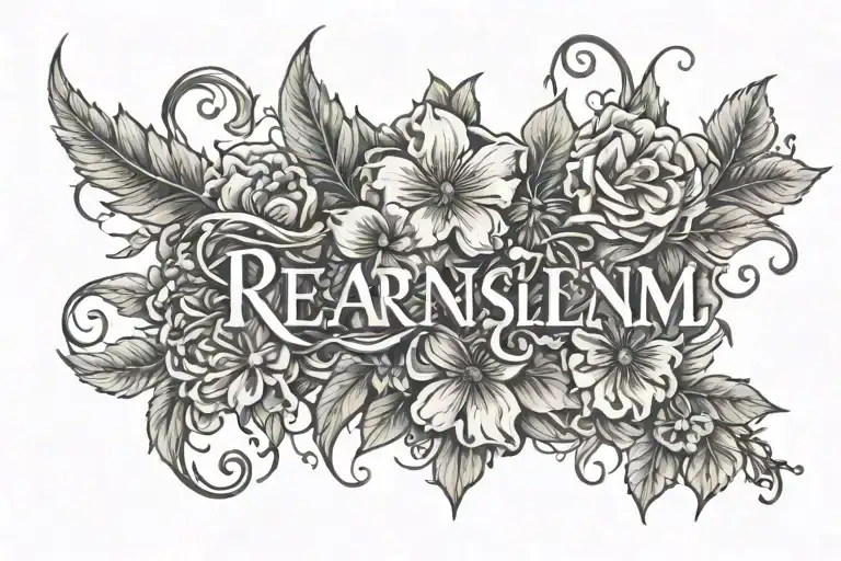 The Word Karmyne With Flowers Around The Word