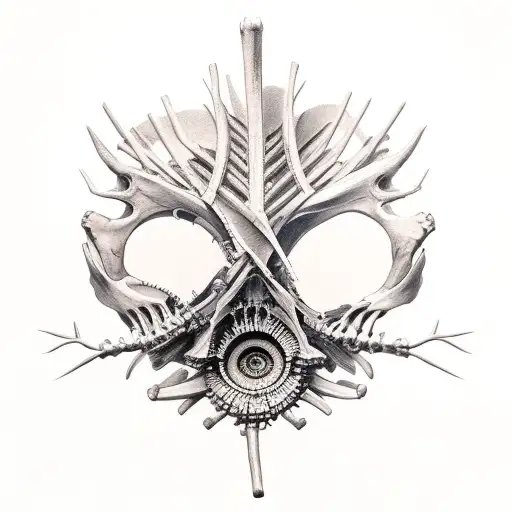 Saw Blade And Skeleton Roots