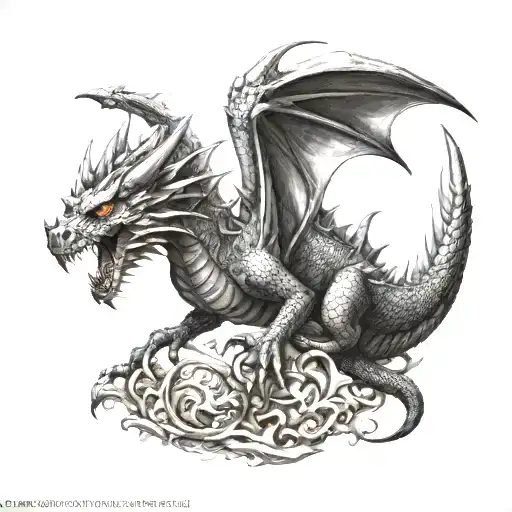 Dragon Wrapping Forearm Sleeve Including The Berserk Sumbol