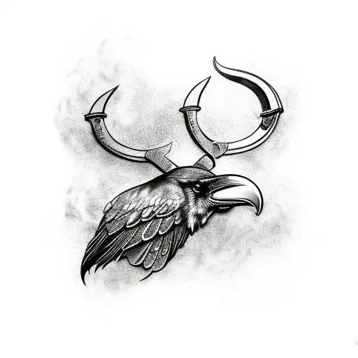 Viking Shoulder Tattoo With Raven And Symbolism Of Bravery